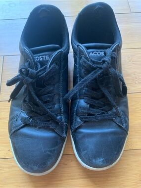 Lacoste Black Low-Top Leather Sneakers